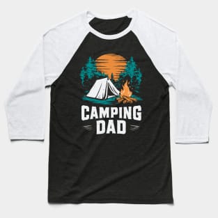 Camping Dad. Funny Camping Baseball T-Shirt